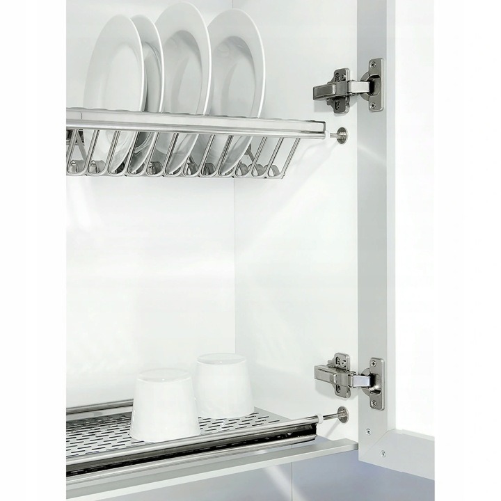 Amix SJ304-800 je dvojúrovňový nerezový odkvapkávač do hornej kuchynskej skrinky širokej 80 cm. Zostavu tvorí rám, úroveň na taniere a tácka. Podľa opisu má šírku 765 mm a hĺbku 280 mm; montuje sa do navŕtaných otvorov pomocou rozpínacích úchytov.