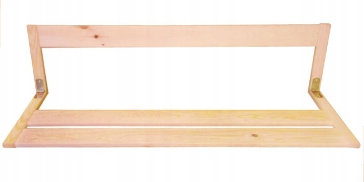 Drevená zábrana na posteľ Gigante ZdŁ127 má šírku 127 cm a výšku 40 cm. Borovicový povrch je bez náteru, takže ho možno ponechať prírodný alebo upraviť podľa zariadenia izby. Podpery sa ukladajú na rošt pod matrac; táto ponuka sa dodáva na vlastné zostave