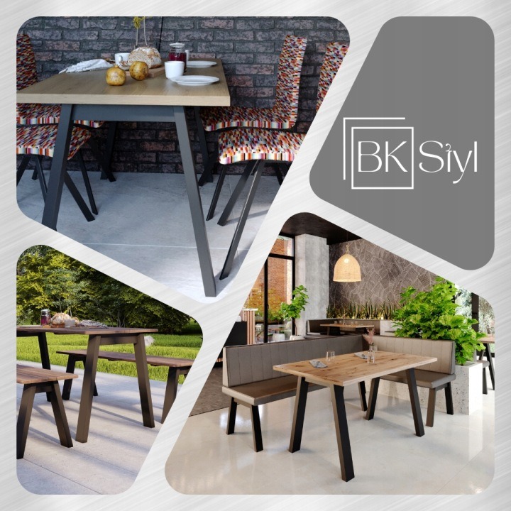 BK Styl A8040 sú dve čierne kovové nohy na stôl so šírkou 71,5 cm a výškou 72 cm. Oceľový profil 80 × 40 mm má matný práškový povrch, montážne platne a spodné plastové krytky. Dosku si vyberiete podľa vlastného priestoru.