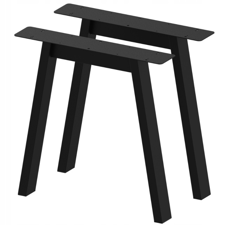 BK Styl A8040 – 2 čierne kovové nohy na stôl, 71,5 × 72 cm