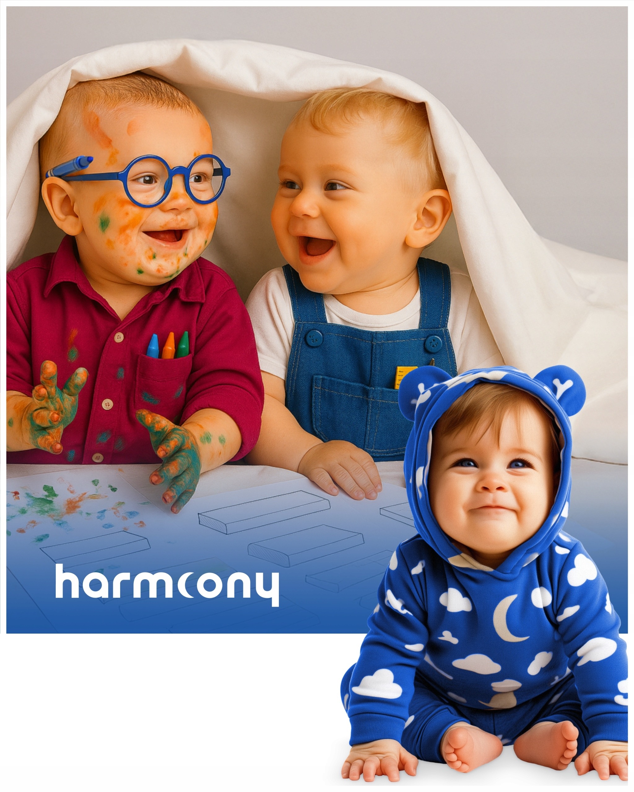 Matrac Harmoony 33 × 72 cm do detskej kolísky. Matrac Harmoony je určený pre kolísku s vhodnými vnútornými rozmermi. Má šírku 33 cm, dĺžku 72 cm a výšku 5,5 cm. Výrobca uvádza penové jadro T25, obojstranné vyhotovenie, tvrdosť H2/H3 a snímateľný prešívaný