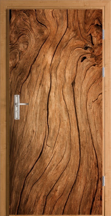 Samolepiaca fólia Decors24 na dvere 95 × 205 cm, staré dosky