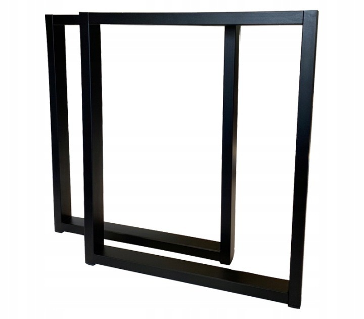 Drewik – 2 čierne kovové nohy na stolík 40 × 47 cm