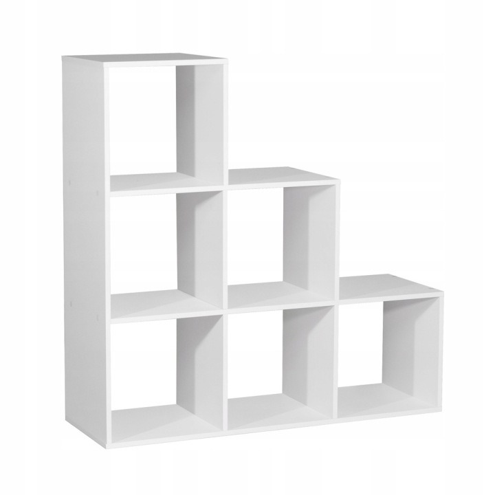 Biely regál Product Placement 96992 z MDF, 90,5 × 29,5 × 90,5 cm