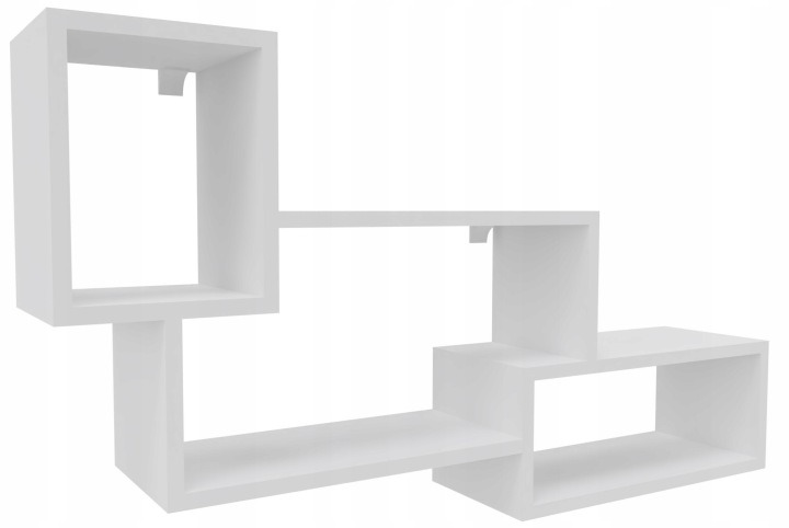 Biely matný nástenný regál Marand Max MM0096, 107 × 20 × 60 cm, 3 úrovne