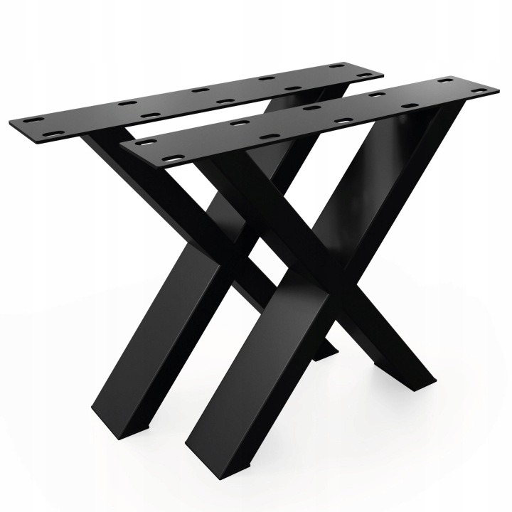 NOGGI NG006XB – 2 čierne kovové nohy v tvare X, 36 × 40 cm