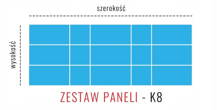 Čalúnený obklad pri posteli K8, 15 panelov so štandardnou hrúbkou približne 3 cm