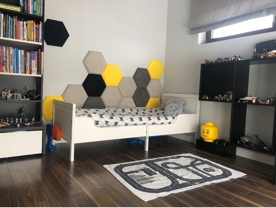 Dvadsať čalúnených panelov Taphiceros Hexagon Soft