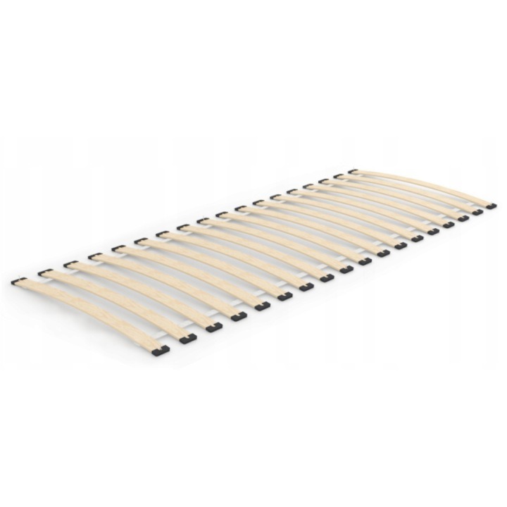 90x200F – pružný brezový rošt 90 × 200 cm, 18 lamiel
