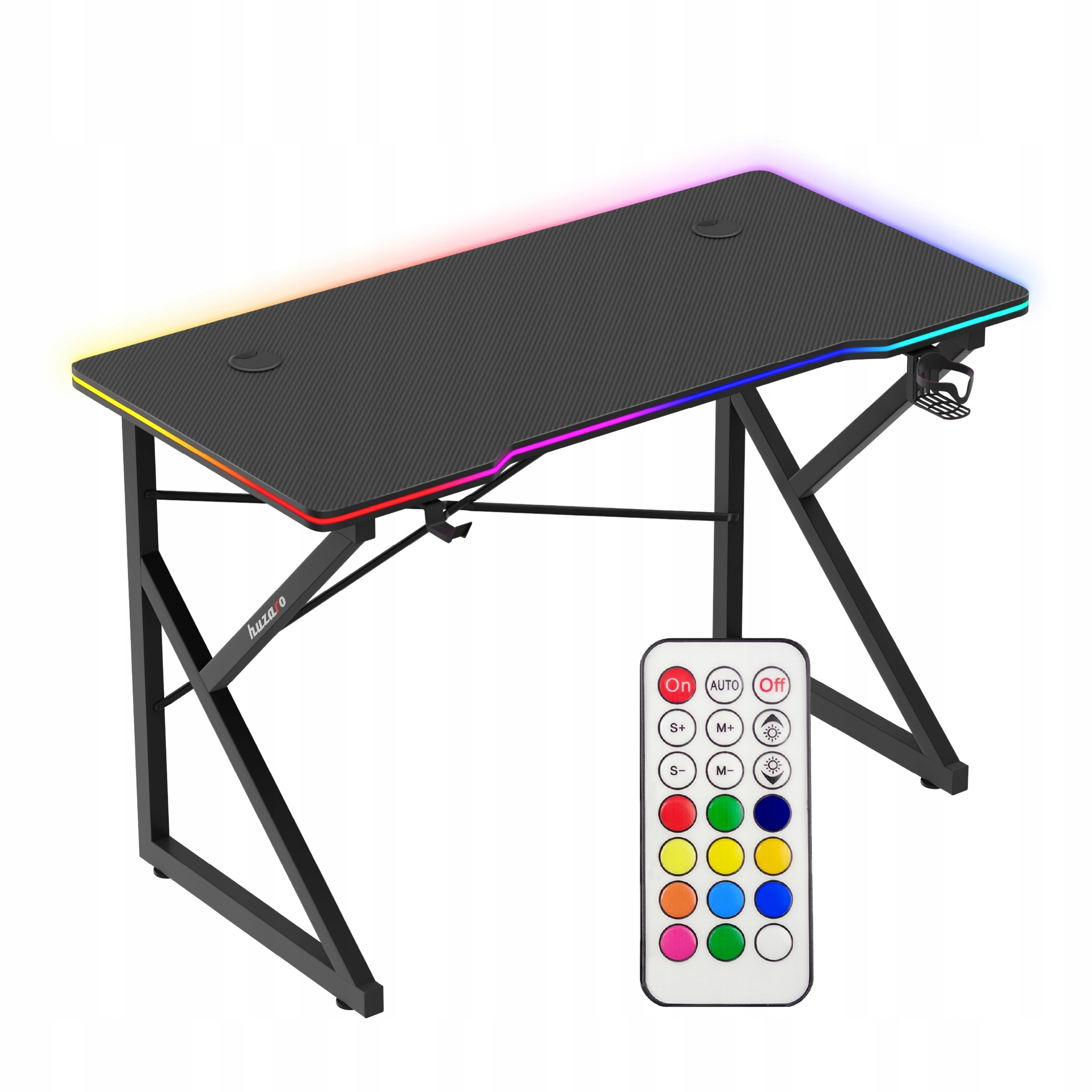 Herný stôl Huzaro Hero 1.7 RGB, čierny