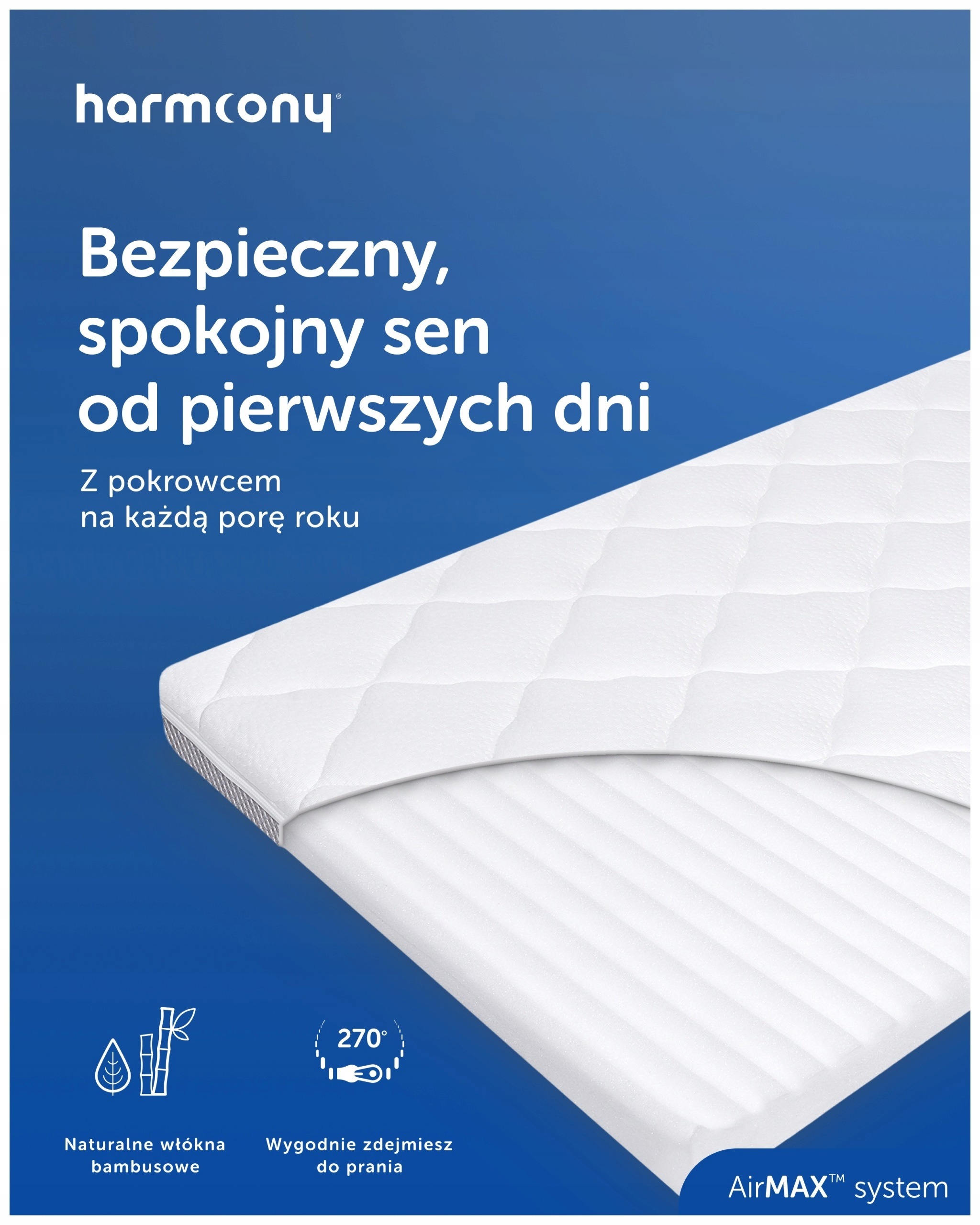 Obojstranný matrac Harmoony s výškou 6 cm