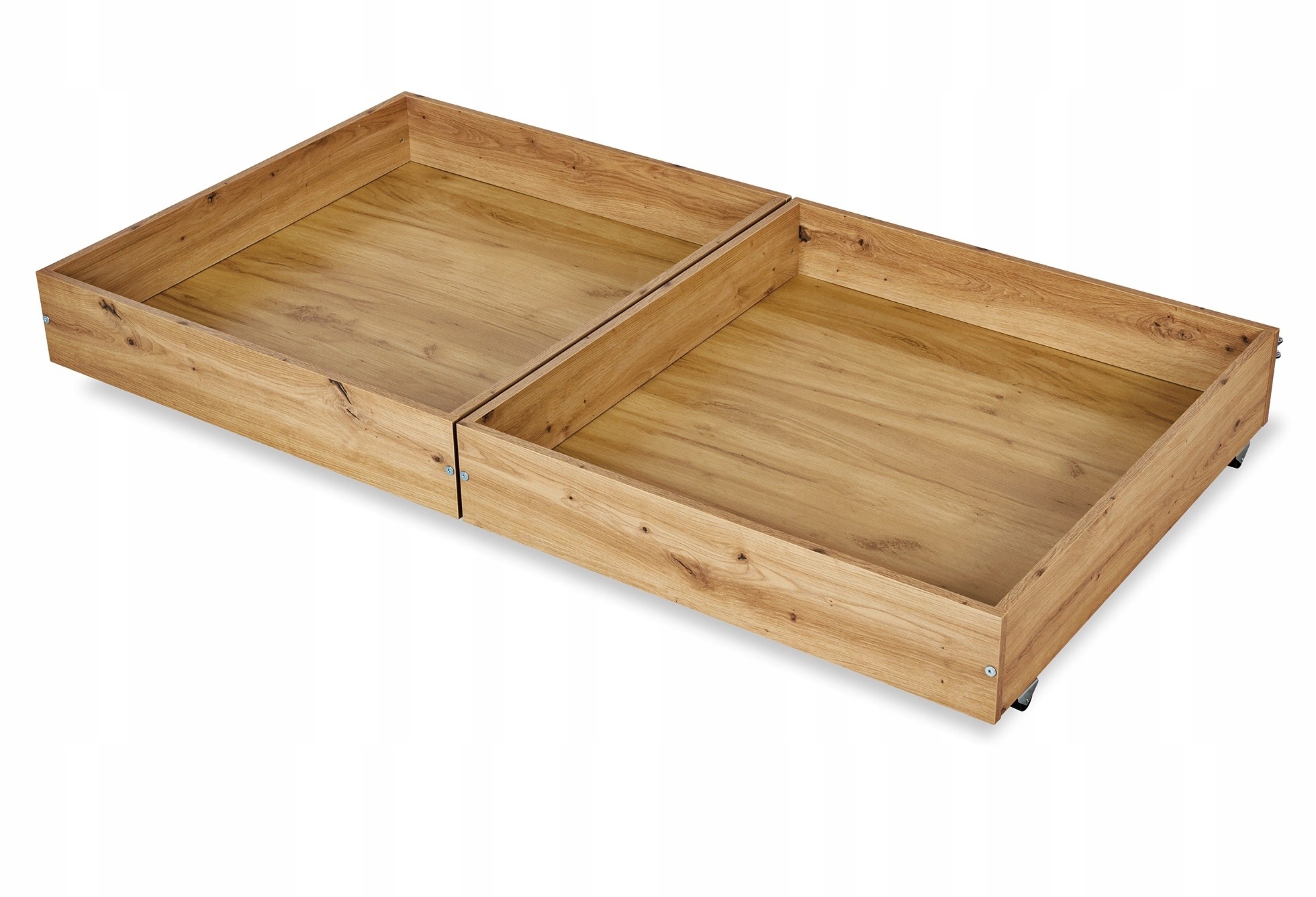 Dvojdielny úložný priestor LittleSky pod posteľ 160 × 80 cm, dub