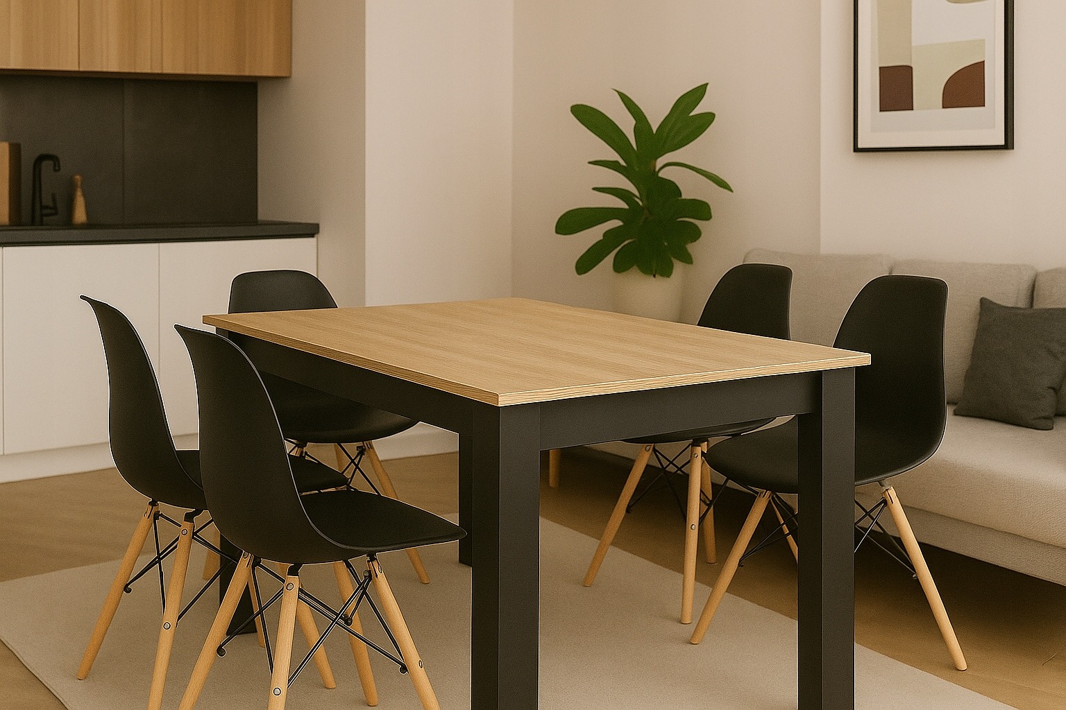 Jedálenský stôl FUBRO 120 × 80 cm v dekore dub Craft. Jedálenský stôl FUBRO má rozmery 120 × 80 × 75 cm. Laminovaná drevotriesková doska v dekore dub Craft má hrúbku 1,8 cm. Stôl je nerozkladací.