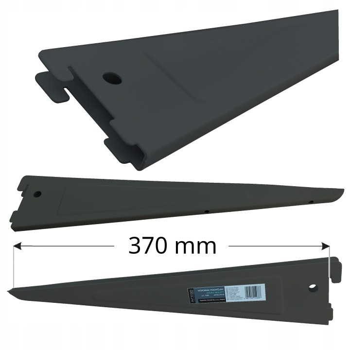 Domax Integri 370 mm – osem dvojitých držiakov políc