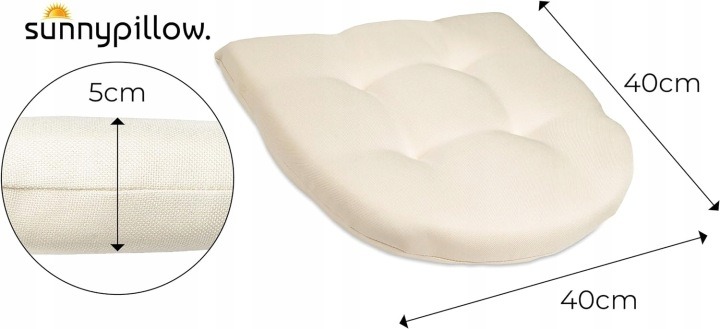 Sada štyroch krémových podsedákov SunnyPillow Oslo na stoličky