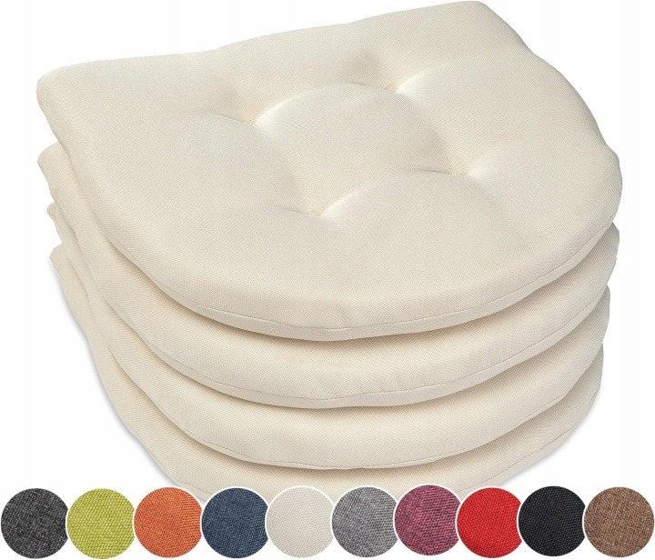 SunnyPillow Oslo Ecru – 4 krémové podsedáky 40 × 40 × 5 cm