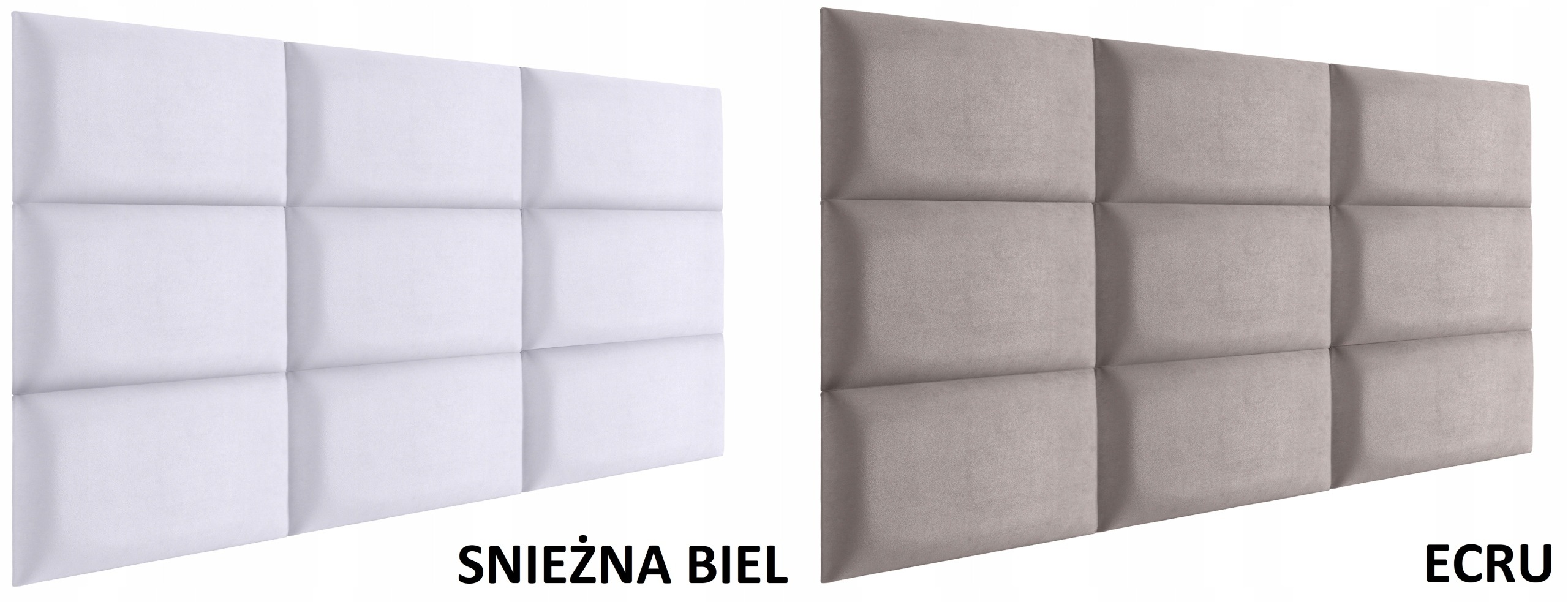 Sada 9 čalúnených panelov Modullo 60 × 30 cm
