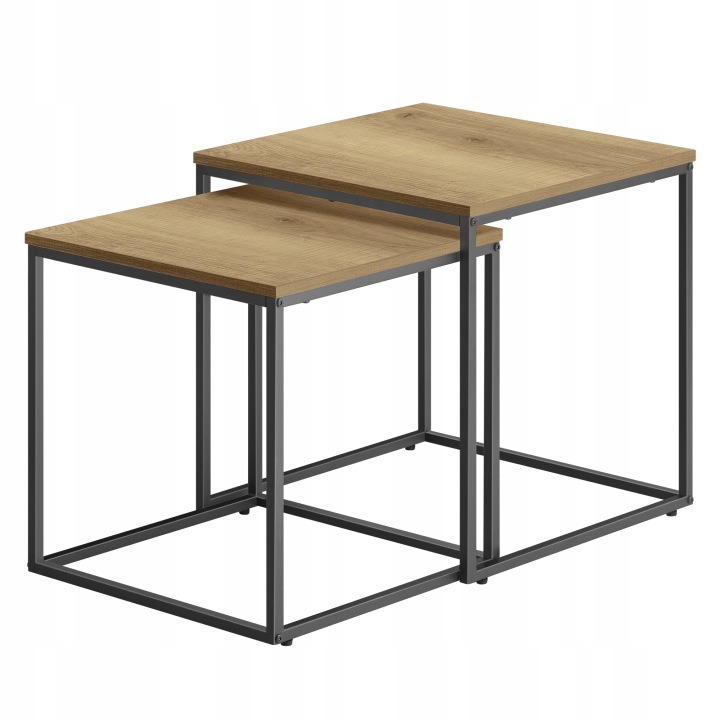 MUFART Industrial 2804 – dva zasúvateľné stolíky 50 × 50 cm a 45 × 45 cm