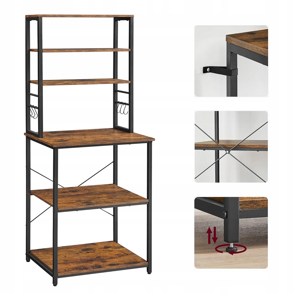 Kuchynský regál Songmics KKS024B01, 60 × 40 × 167 cm
