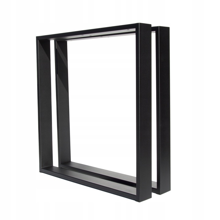 Step-Bud NU-78 je dvojica čiernych kovových nôh na stôl s rozmermi 70 × 72 cm. Profil 80 × 20 mm má pripravené montážne otvory, spodné plastové krytky a matný práškovo lakovaný povrch. Hodí sa na zhotovenie stola alebo pracovného stola podľa vlastnej dosk