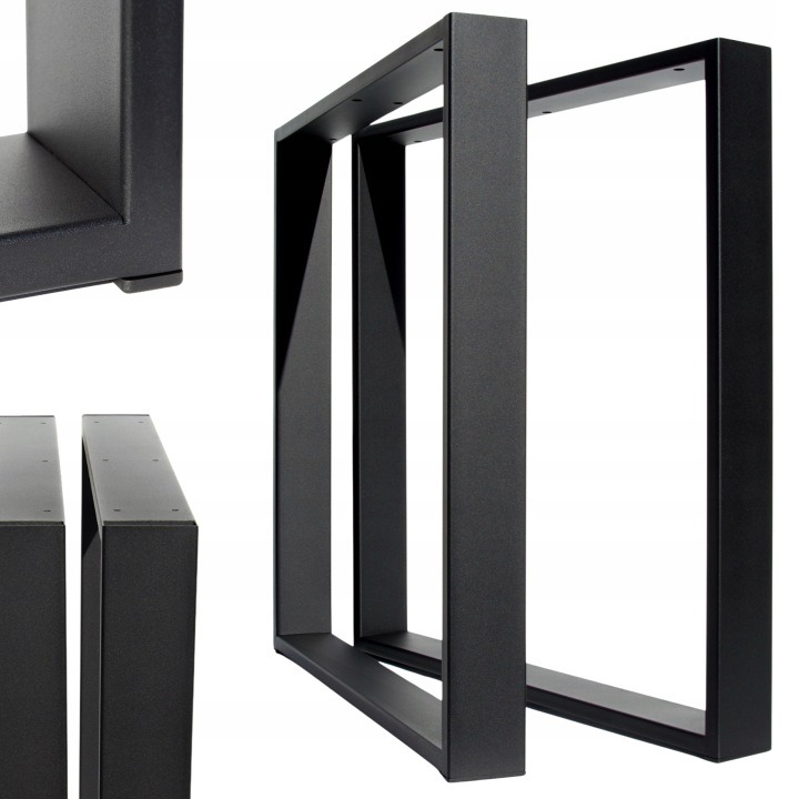 Step-Bud NU-78 – 2 čierne kovové nohy na stôl 70 × 72 cm