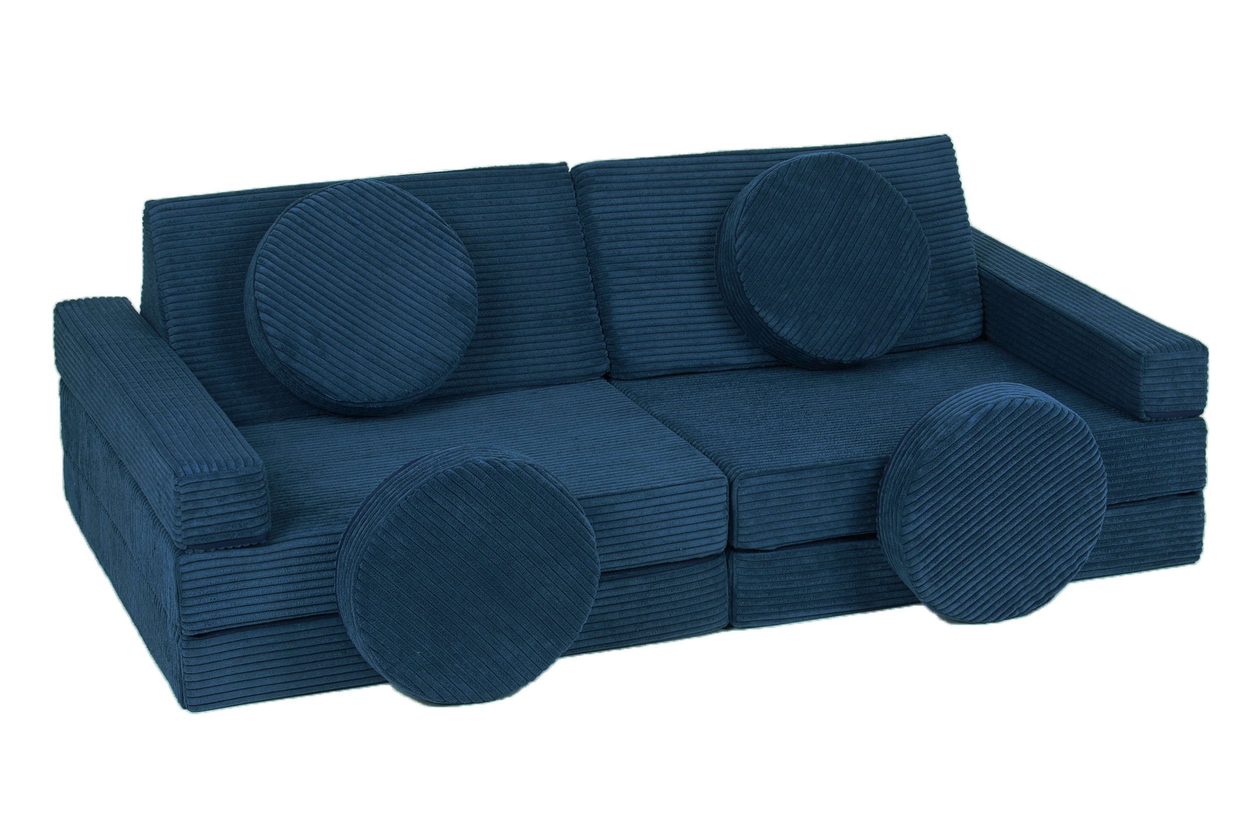 Modulová detská pohovka VELINDA 75 × 140 cm, modrá