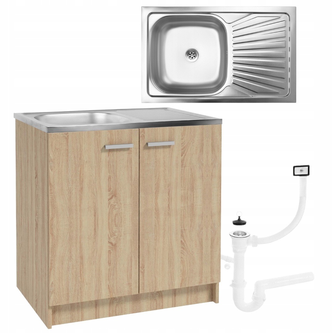 Kuchynská skrinka Stamar 80 cm dub Sonoma s drezom