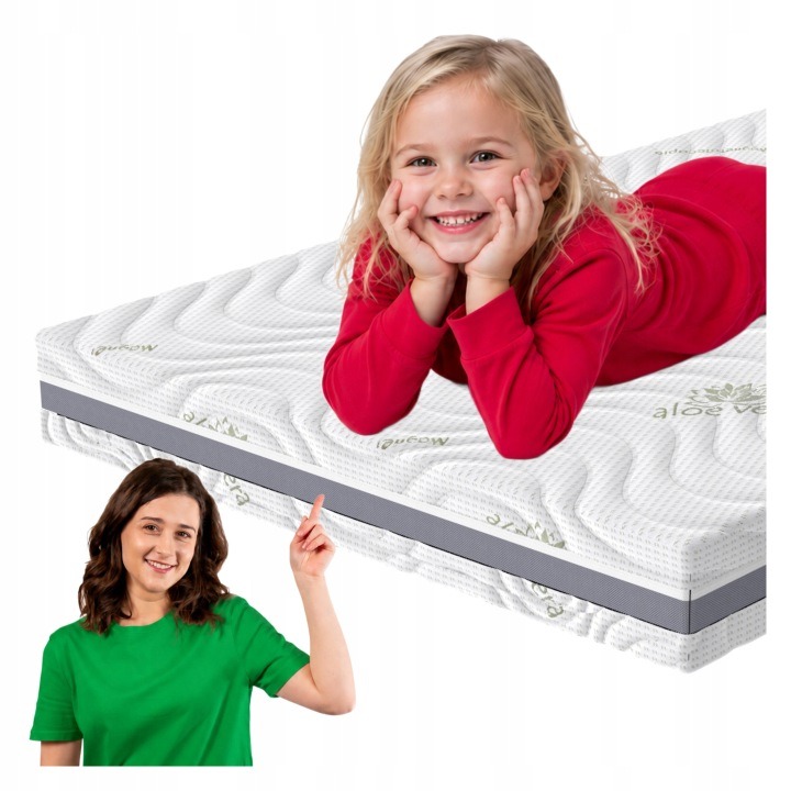 RUCKEN Basic Junior Aloe Care 80 × 160 cm – detský penový matrac H2/H3