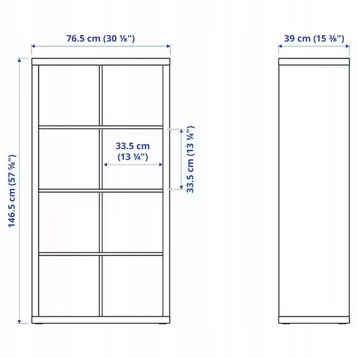 IKEA KALLAX 802.758.87 – biely otvorený regál do pracovne