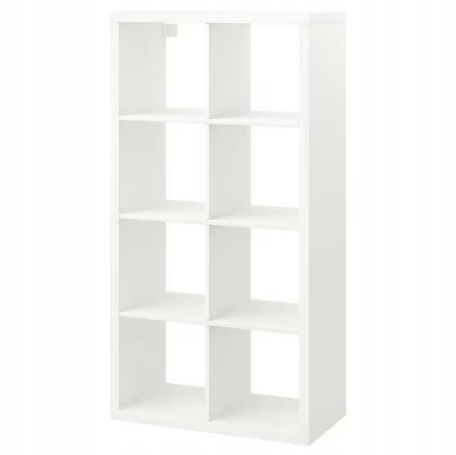 Biely regál IKEA KALLAX 802.758.87, výška 146,5 cm
