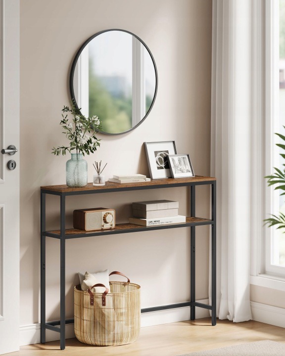 Dvojúrovňový konzolový stolík Songmics LNT131K01, hĺbka 20 cm