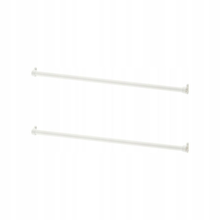IKEA KOMPLEMENT biela šatníková tyč 100 cm pre PAX, 2 kusy