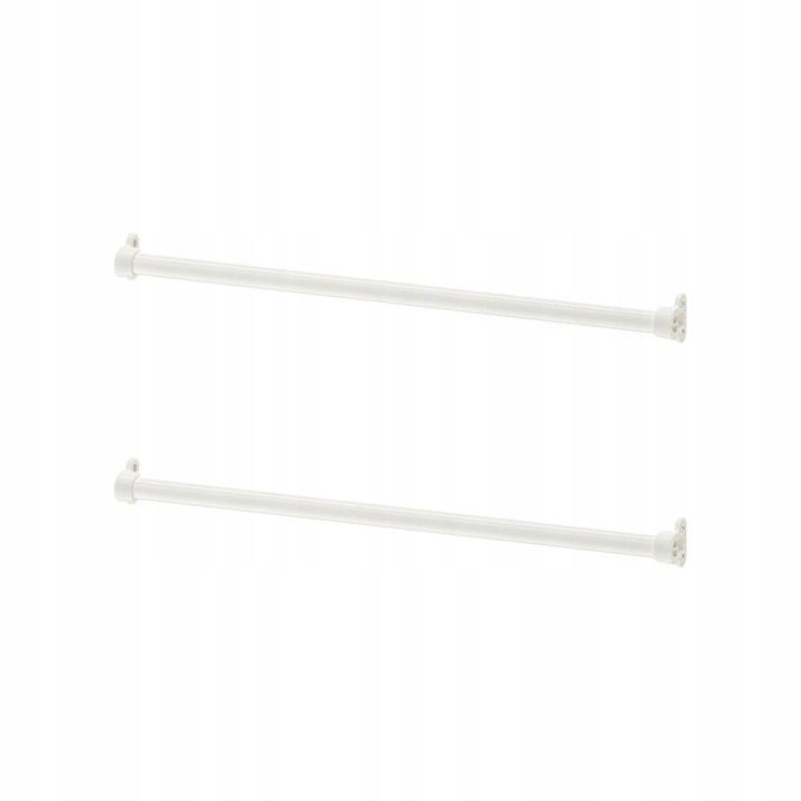 IKEA KOMPLEMENT biela šatníková tyč 75 cm pre PAX, 2 kusy