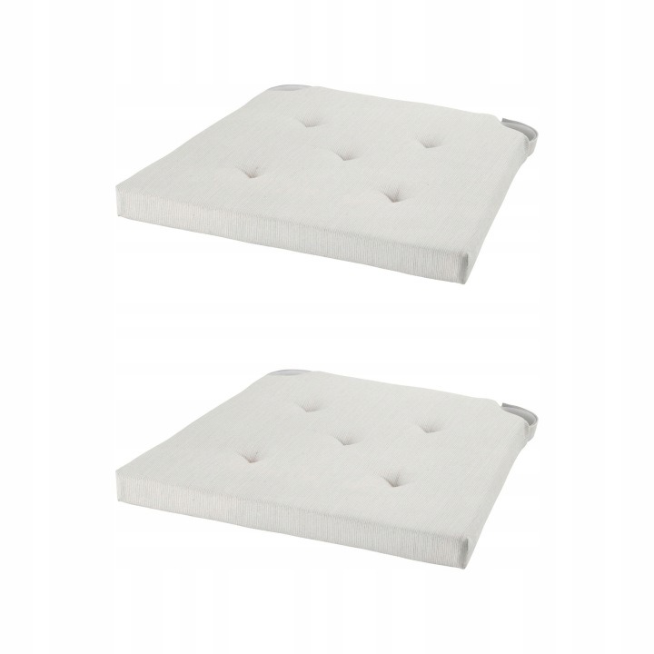 IKEA JUSTINA prírodná – 2 podsedáky na stoličku, 42/35 × 40 × 4 cm