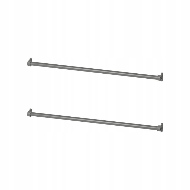 IKEA KOMPLEMENT tmavosivá šatníková tyč pre PAX 100 cm, 2 ks