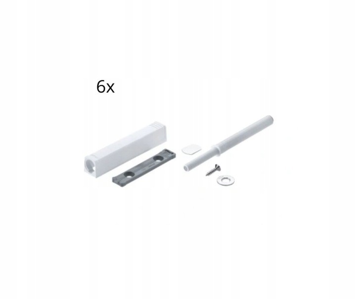 Blum TIP-ON 956A1004 s adaptérom 956A1201, biely, 6 súprav