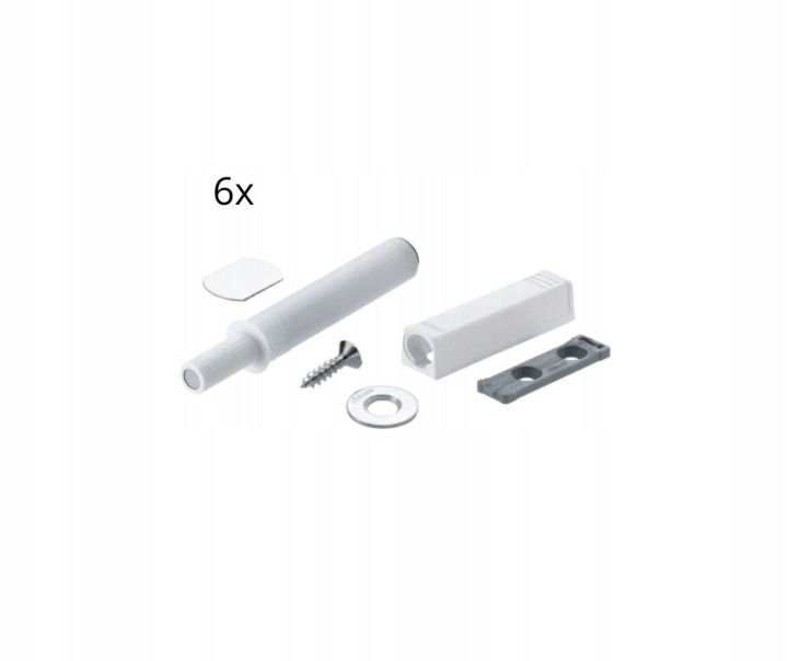 Blum TIP-ON 956.1004 biely s adaptérom 956.1201 – 6 súprav