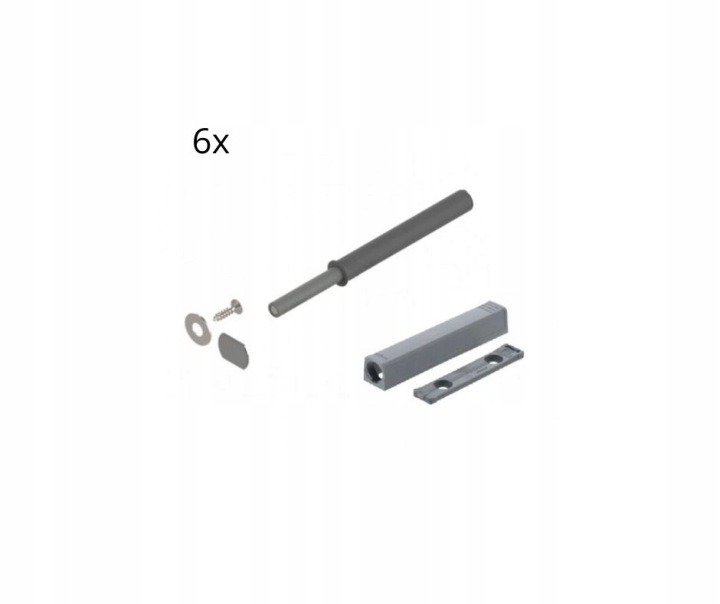 Blum TIP-ON 956A1004 s adaptérom 956A1201, sivý, 6 súprav
