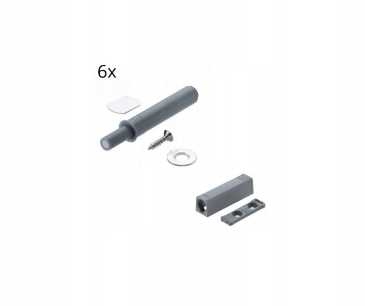 Blum TIP-ON 956.1004 s adaptérom 956.1201, sivý, 6 súprav