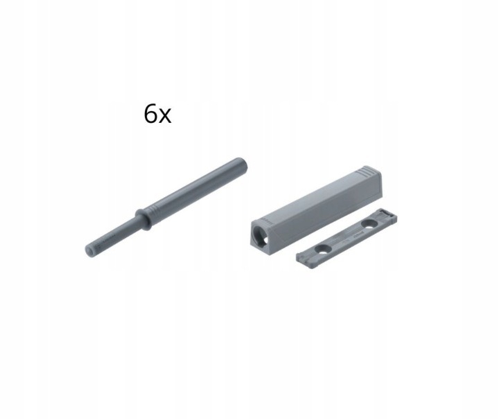 Blum TIP-ON 956A1006 bez magnetu, sivý, 6 súprav s adaptérom