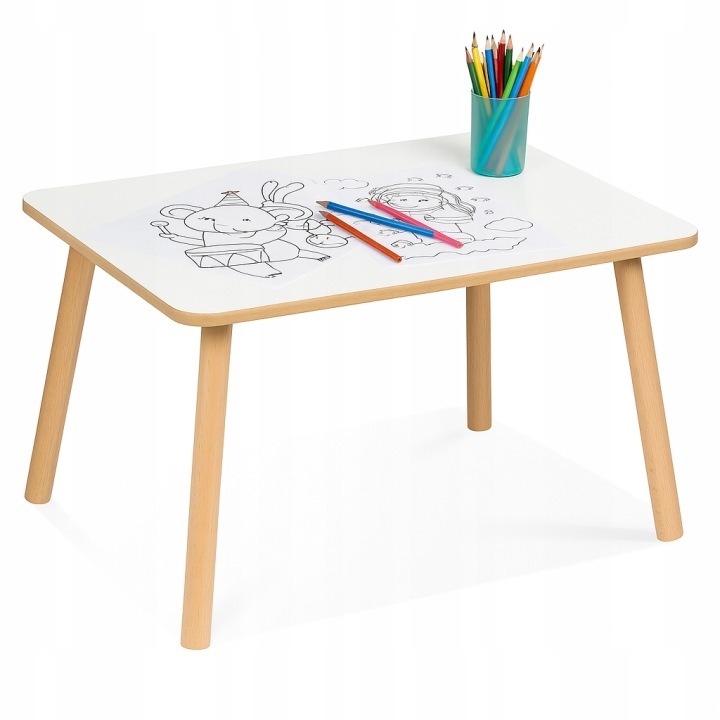 Detský stolík PlayPals Furniture 60 × 40 × 47 cm, biely