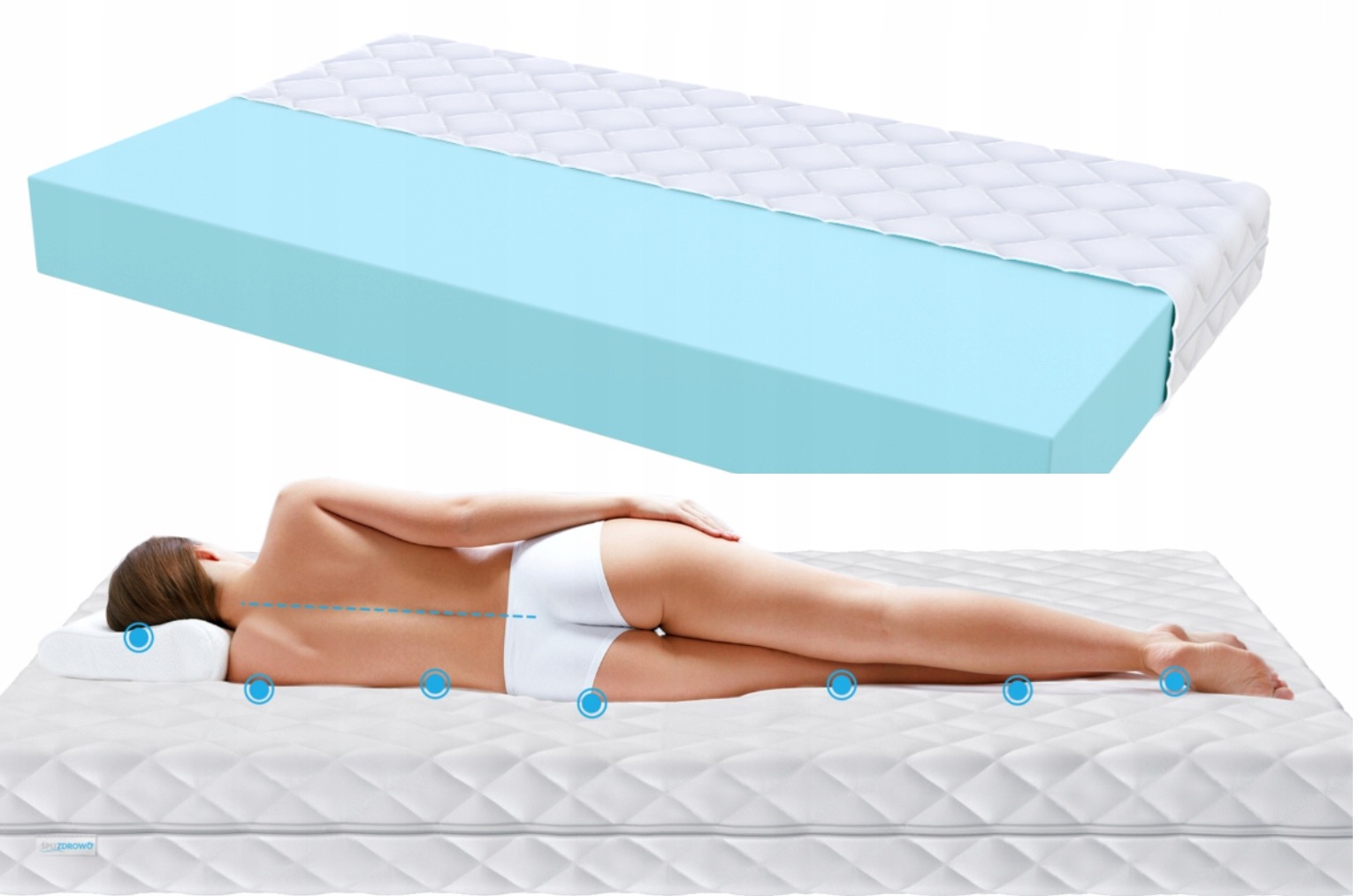 Penový matrac ŚpijZdrowo PURE 90 × 200 cm, H3
