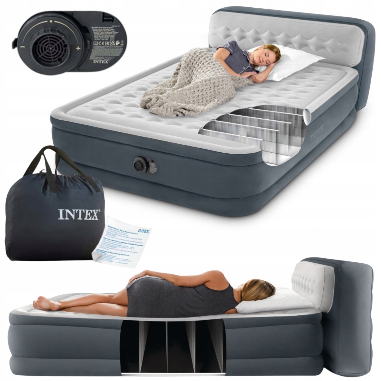 Nafukovací matrac Intex 64448ND pre dve osoby s čerpadlom