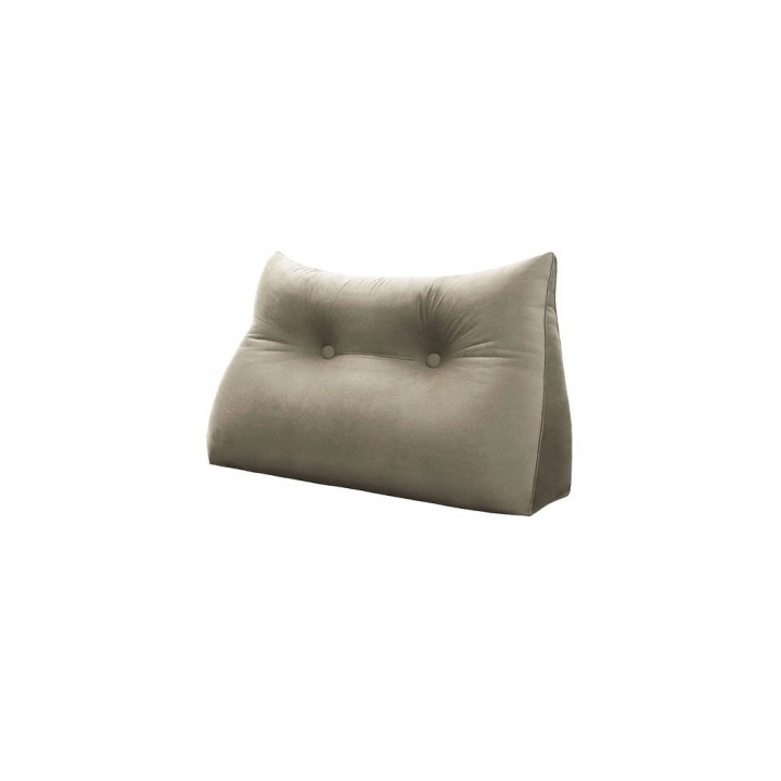 Tmavobéžový klinový vankúš na čítanie TT0001533K0010296, 45 × 35 cm. Klinový tvar vytvára opierku pri čítaní alebo sledovaní televízie v posteli. Rozmery 45 × 35 cm pomáhajú naplánovať veľkosť plochy na opretie a tmavobéžová farba sa dá zladiť s posteľným