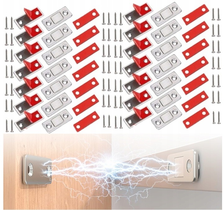 Ploché magnetické úchyty do skriniek a zásuviek
