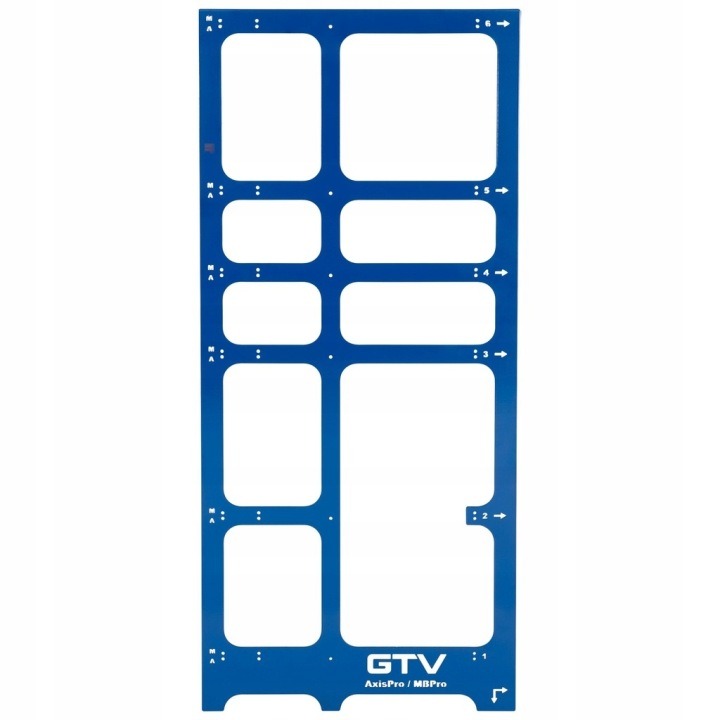 Vŕtacia šablóna GTV pre zásuvky Axis Pro a Modern Box, oceľ 2,5 mm