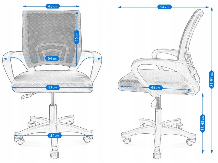Otočná stolička Jumi SMART CM-332966, čierna, nosnosť 110 kg. Látkové sedadlo s rozmermi 48 × 49 cm dopĺňajú podrúčky a profilované operadlo. Výšku sedadla upravíte v uvedenom rozsahu 33–43 cm a kolieska umožnia posun pri stole. Pred výberom porovnajte te
