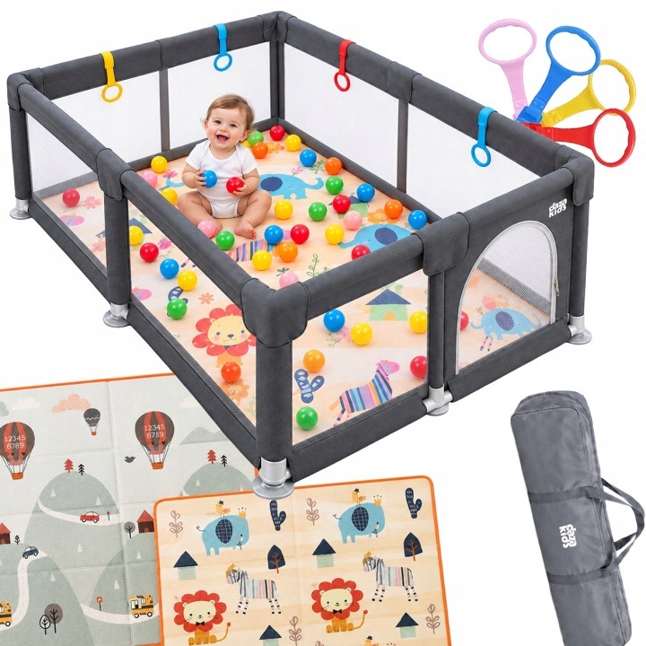 Daza Kids Premium DS-I-0003 – detská ohrádka 150 × 180 cm s podložkou