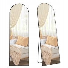 Zrkadlo Songmics LFM031B01 na celú postavu, čierne 160 × 50 cm