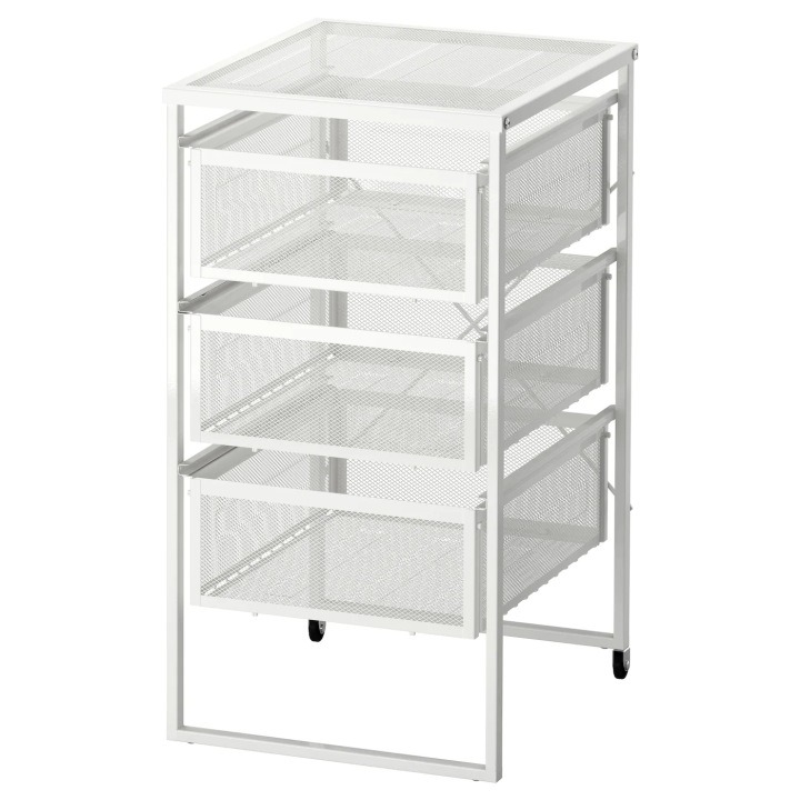 Biela zásuvková skrinka IKEA LENNART 303.261.77 na kolieskach